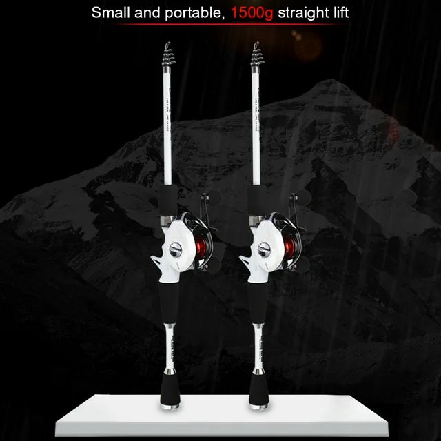 Carbon Fishing Rod Lightweight Spinning Telescopic Rock Pole Pesca (1.8m)