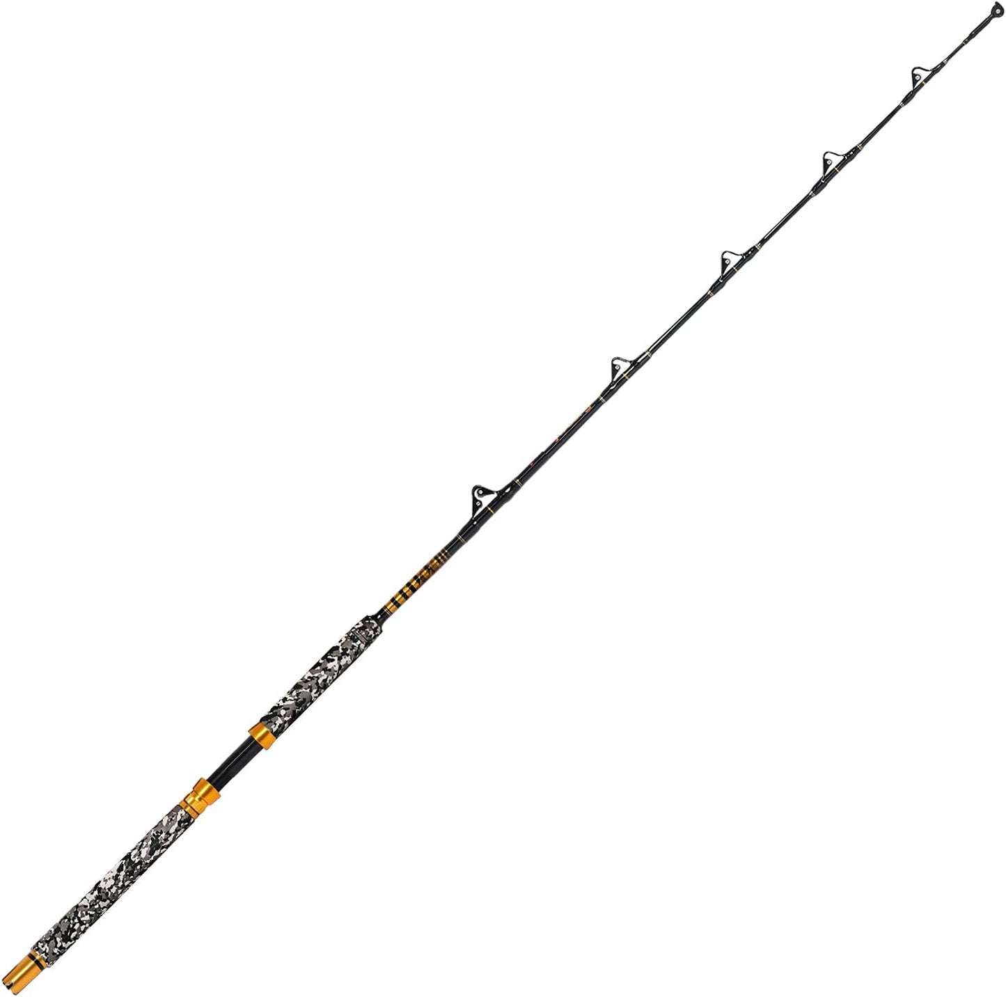 1-Piece Saltwater Offshore Trolling Rod 6-Feet Big Game Rod Conventional Boat Fishing Pole