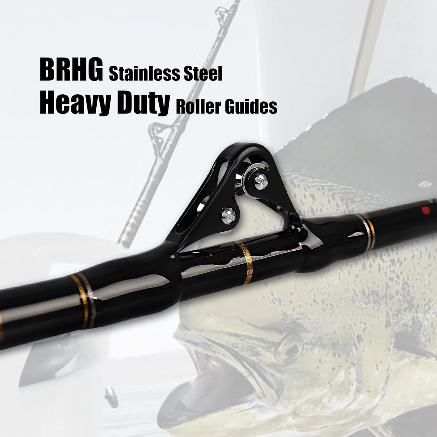 1-Piece Saltwater Offshore Trolling Rod 6-Feet Big Game Rod Conventional Boat Fishing Pole